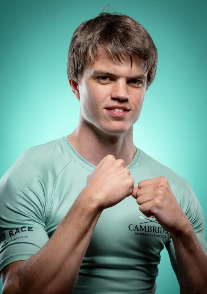 CUBC athlete in light blue top having fun