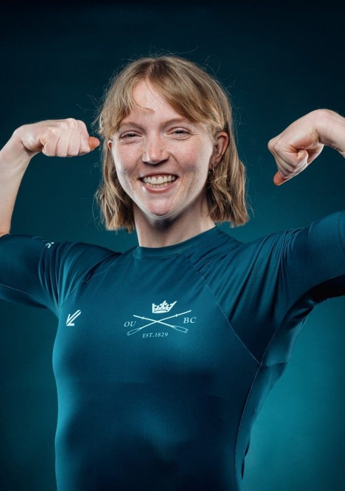 OUBC athlete in dark blue top