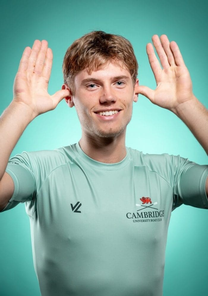 CUBC athlete in light blue top having fun