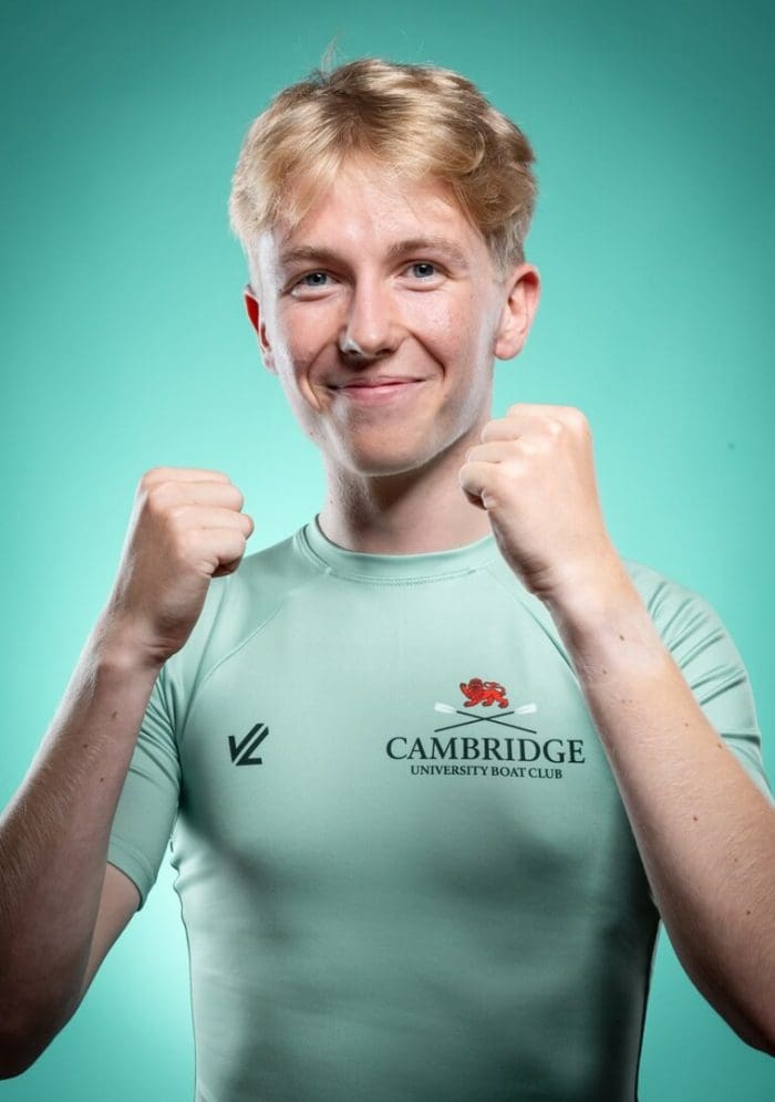 CUBC athlete in light blue top having fun