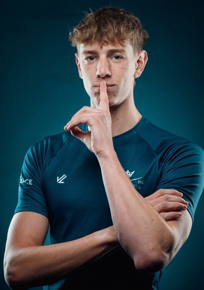 OUBC athlete in dark blue top