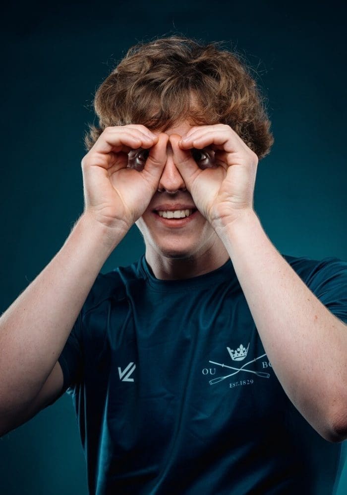 OUBC athlete in dark blue top