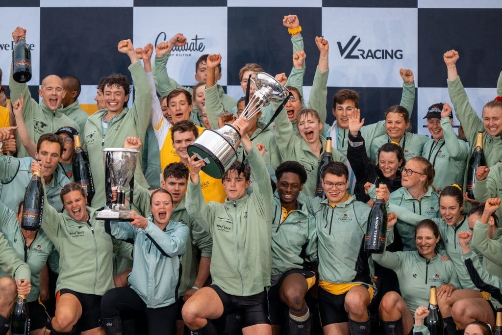 Cambridge crews celebrating