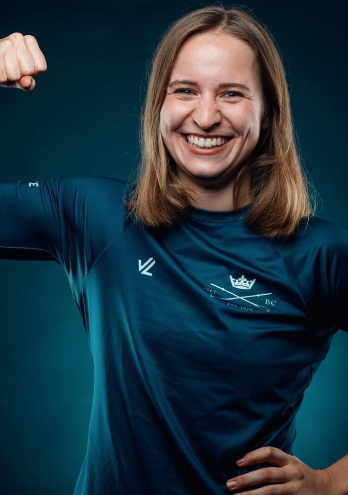 OUBC athlete in dark blue top