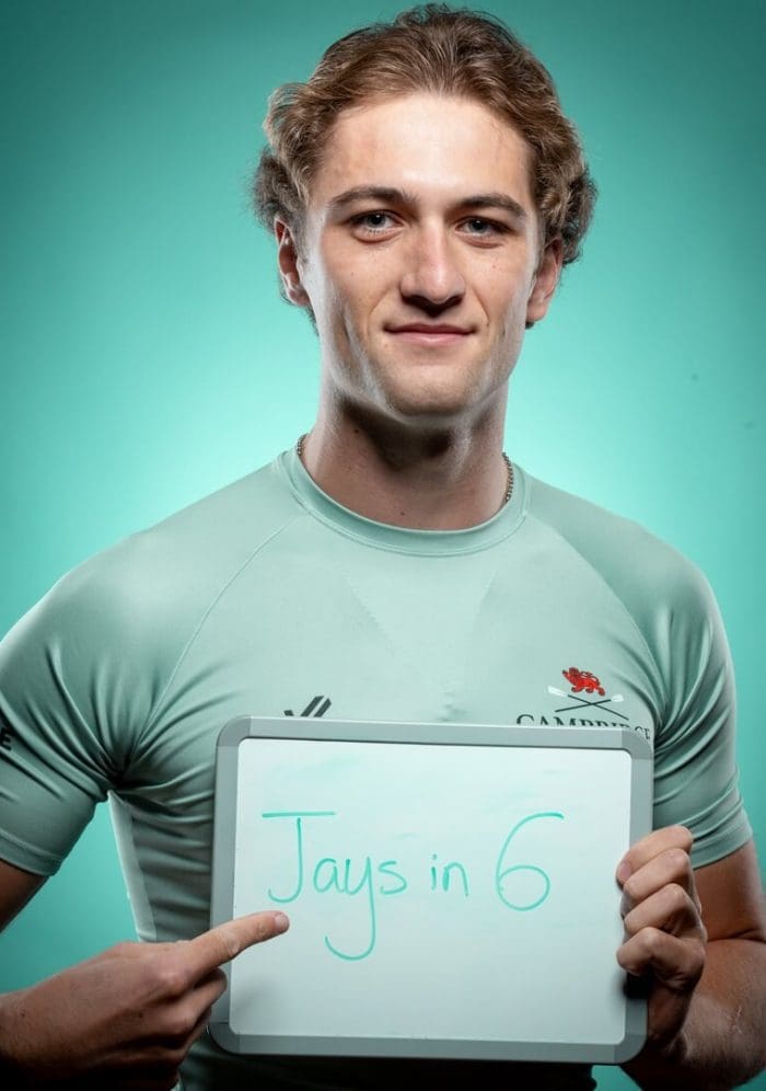 CUBC athlete in light blue top having fun