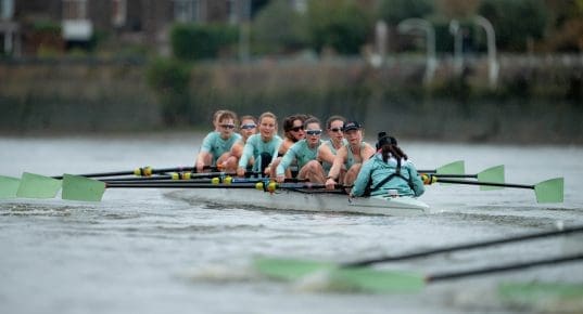 CUBC Women's trial eight with Mathilda Kitzmann at 4