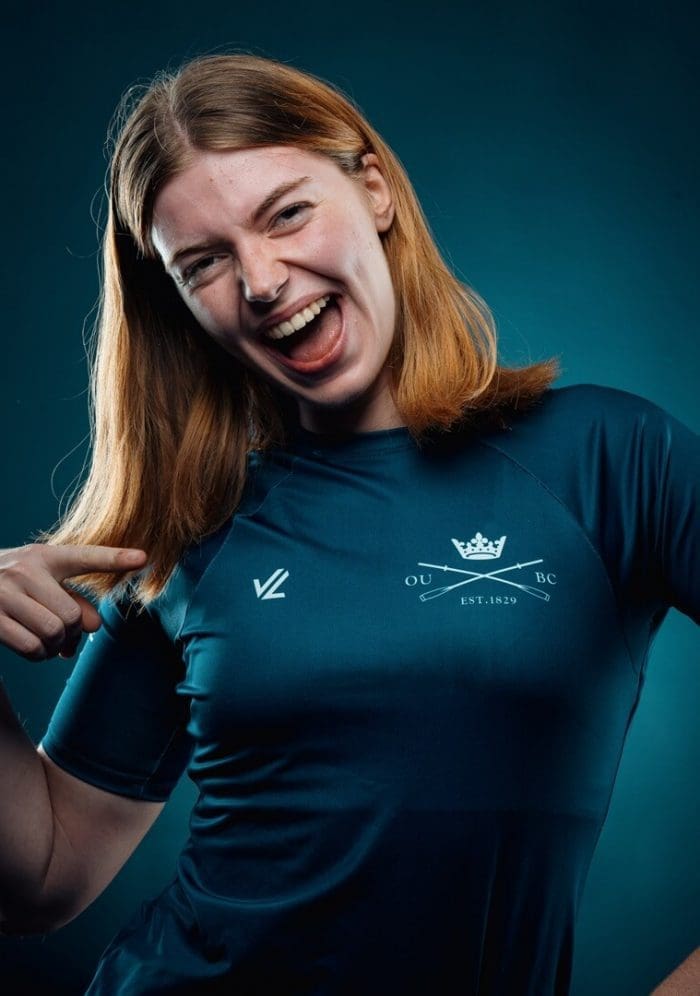 OUBC athlete in dark blue top