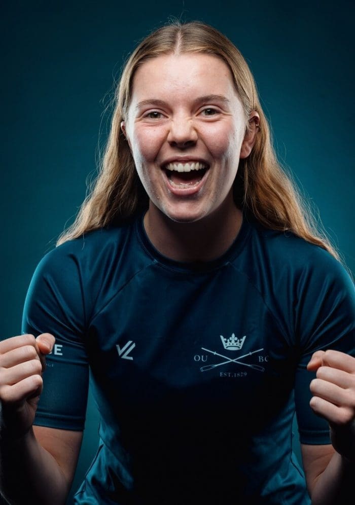 OUBC athlete in dark blue top