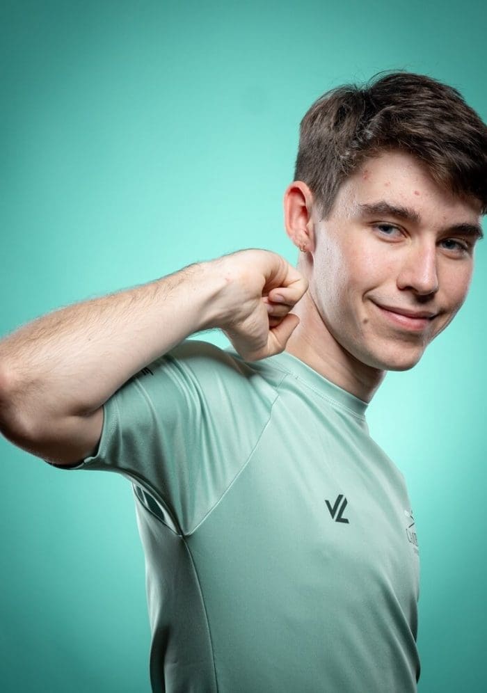 CUBC athlete in light blue top having fun