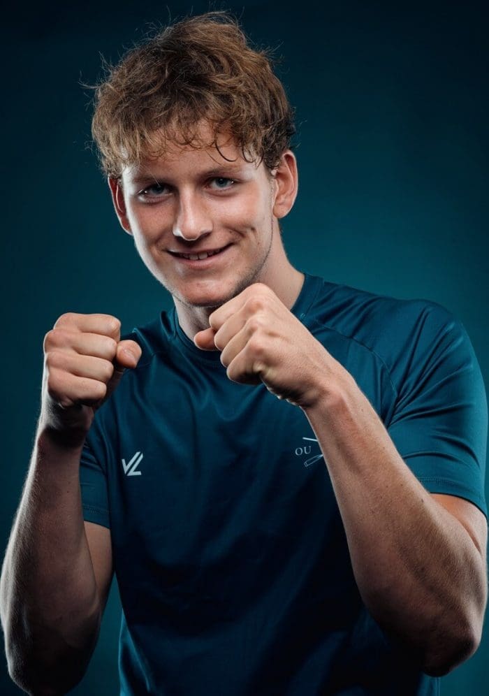 OUBC athlete in dark blue top