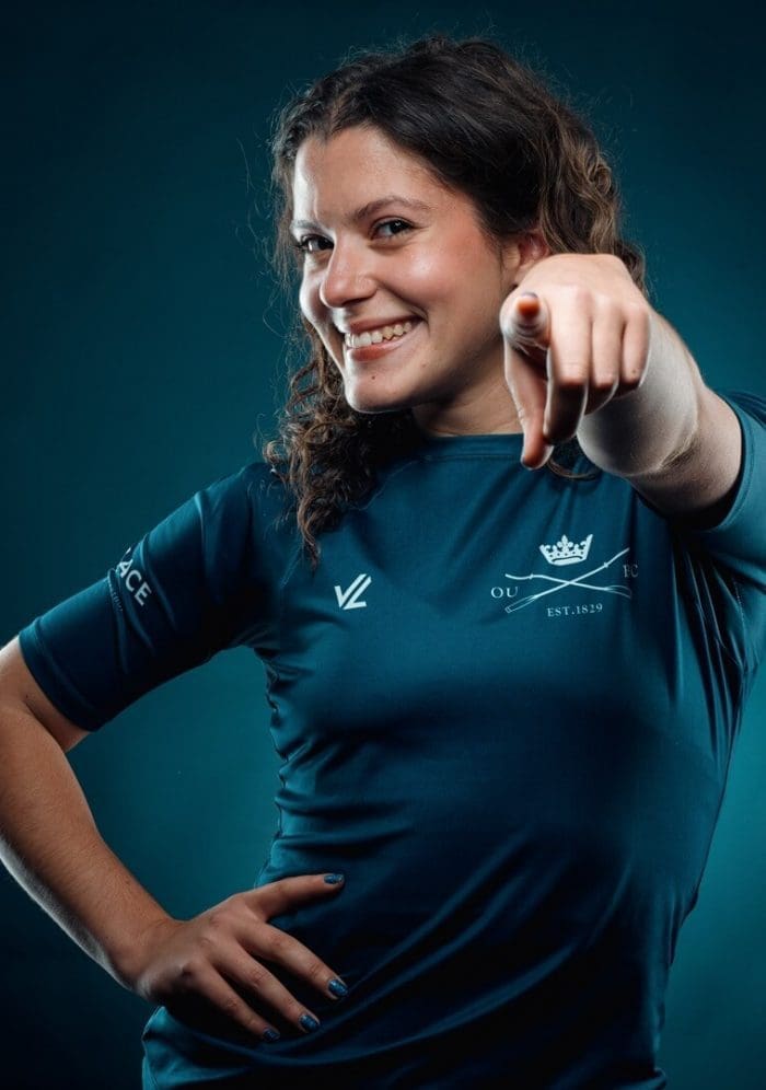 OUBC athlete in dark blue top