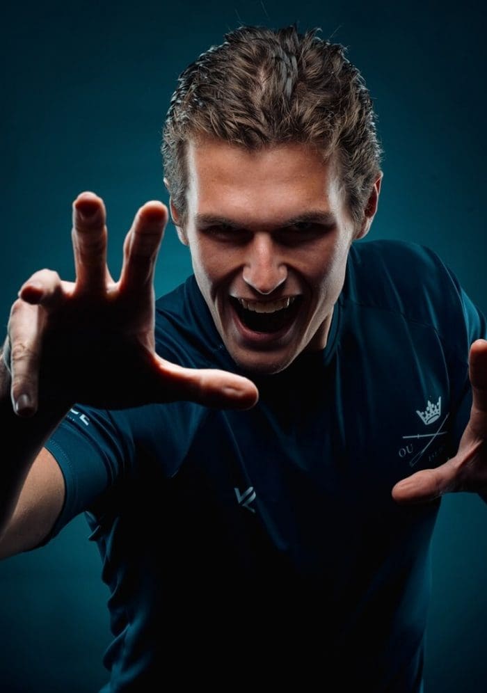 OUBC athlete in dark blue top