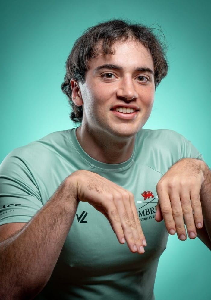 CUBC athlete in light blue top having fun