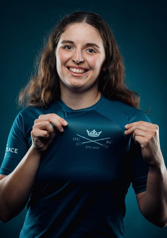 OUBC athlete in dark blue top