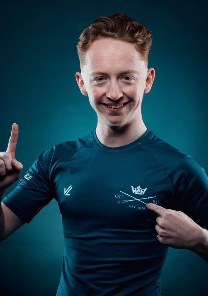 OUBC athlete in dark blue top