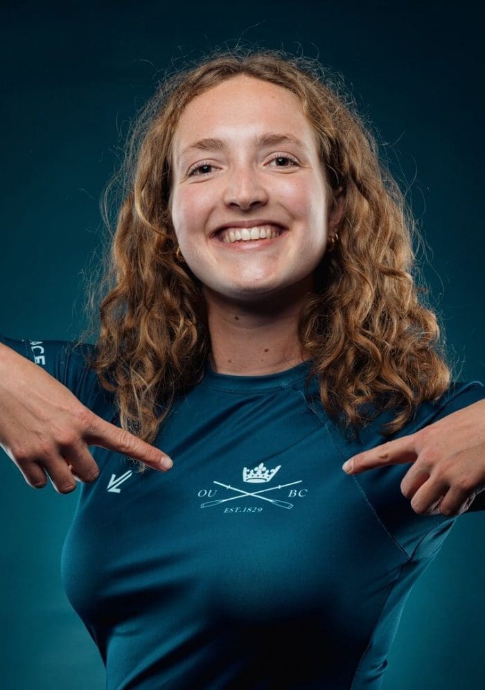 OUBC athlete in dark blue top