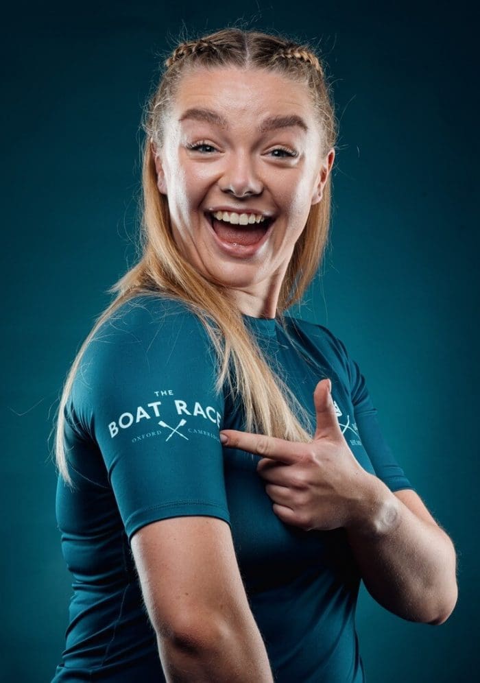 OUBC athlete in dark blue top