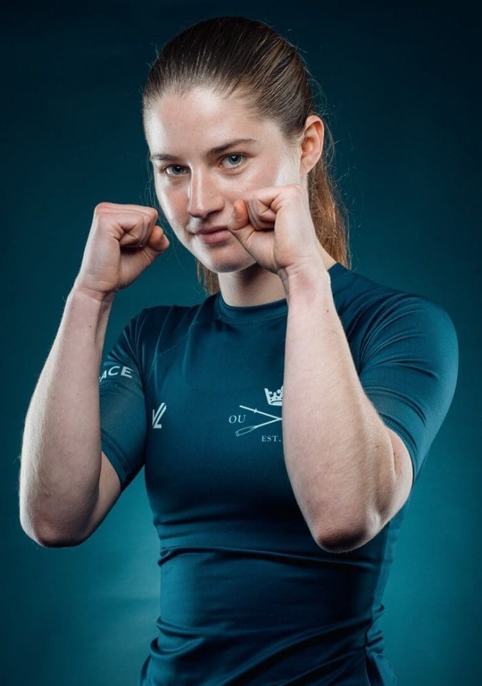 OUBC athlete in dark blue top