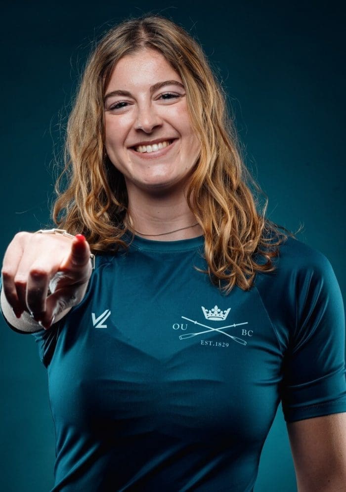 OUBC athlete in dark blue top