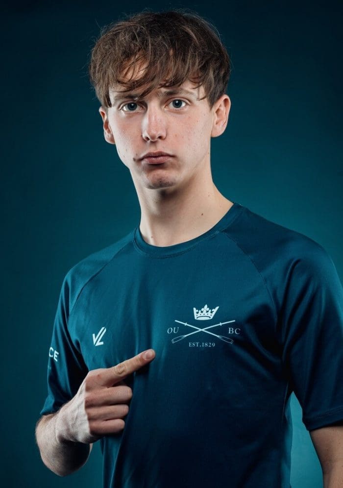 OUBC athlete in dark blue top