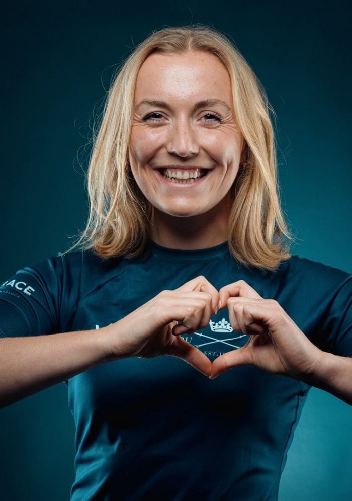 OUBC athlete in dark blue top