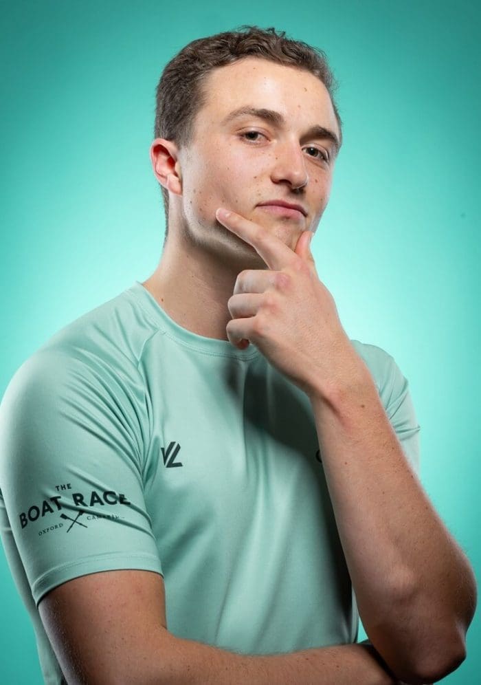 CUBC athlete in light blue top having fun