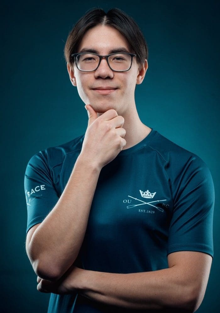 OUBC athlete in dark blue top