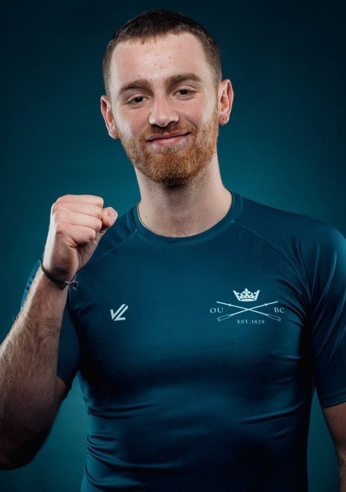 OUBC athlete pumping fist